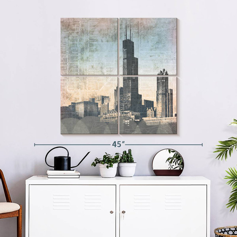 Lilie Chicago Skyline I, H 32 po x l 32 po