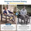 Ensembles de mobilier de patio en aluminium avec sièges surdimensionnés, ensemble de mobilier d'extérieur pour toutes les saisons, ensembles de conversation d'extérieur avec accoudoirs en bois doux au toucher-109557905
