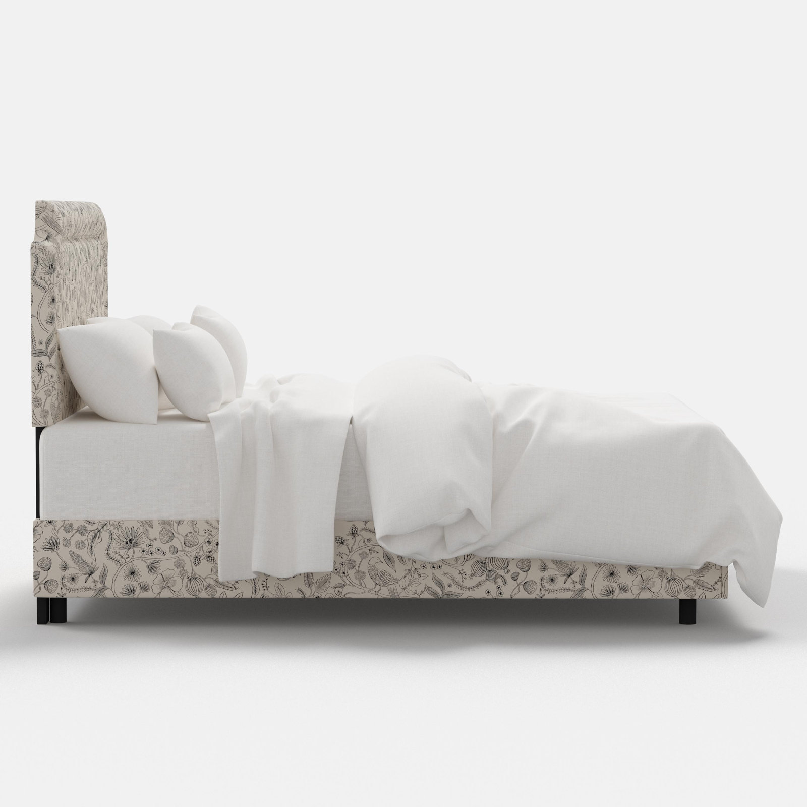Rifle Paper Co. x Cloth & Company Hampton Bed, Twin, Aviary Black & Cream