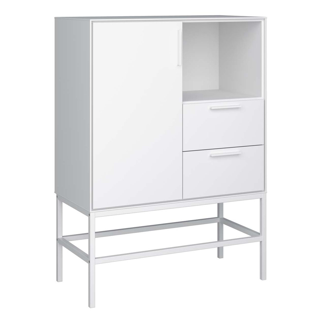 Highboard Mishayla aus Stahl 80 cm