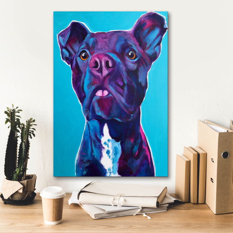 «Pit Bull - Neko» par Dawg Painter, H 26 po x l 18 po x P 0,75 po