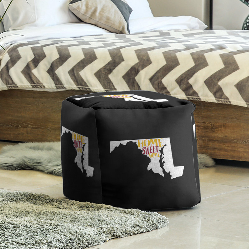 Repose-pieds à cubes maryland the home, Noir / blanc