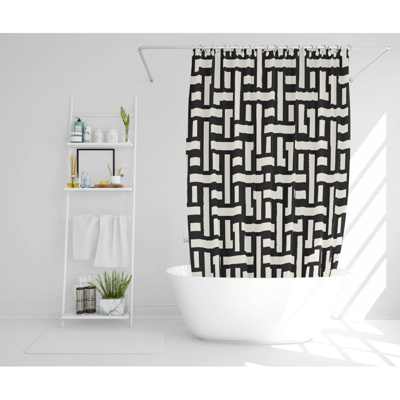 Hortencia Polyester Shower Curtain Set, 168cm H x 168cm W