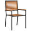 9 Piece Garden Dining Set Black Poly