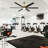 Brillion 72" 6-speed Reversible Ceiling Fan with Dimmable LED Lights and Remote Control-1466008786
