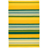 Sunny Stripe Lemon Handwoven Indoor/Outdoor Rug