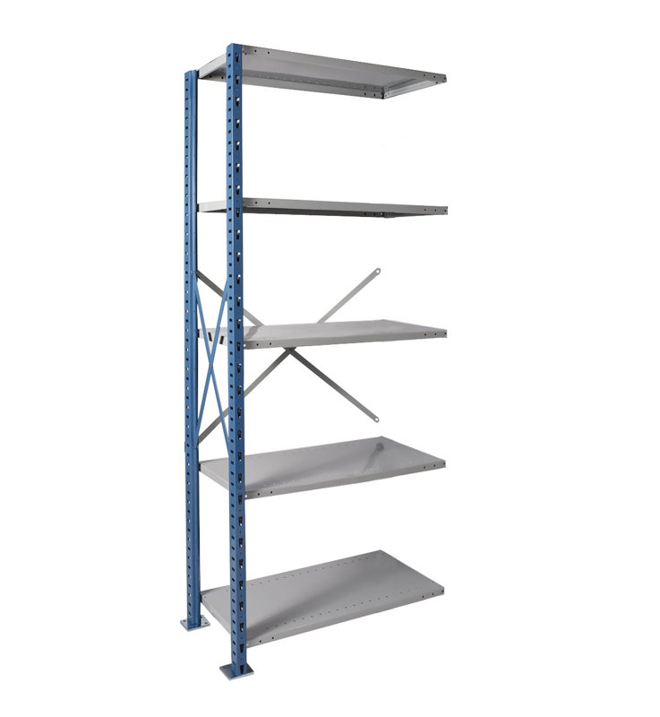 H-Post Shelving Metal Add-On Unit, 800 lbs, 36"W x 18"D x 123"H