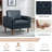 34.25'' Wide Faux Leather Tufted Armchair-99229963