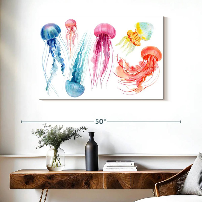 Brampt Dreamy Jellyfish, 26" H x 39" W