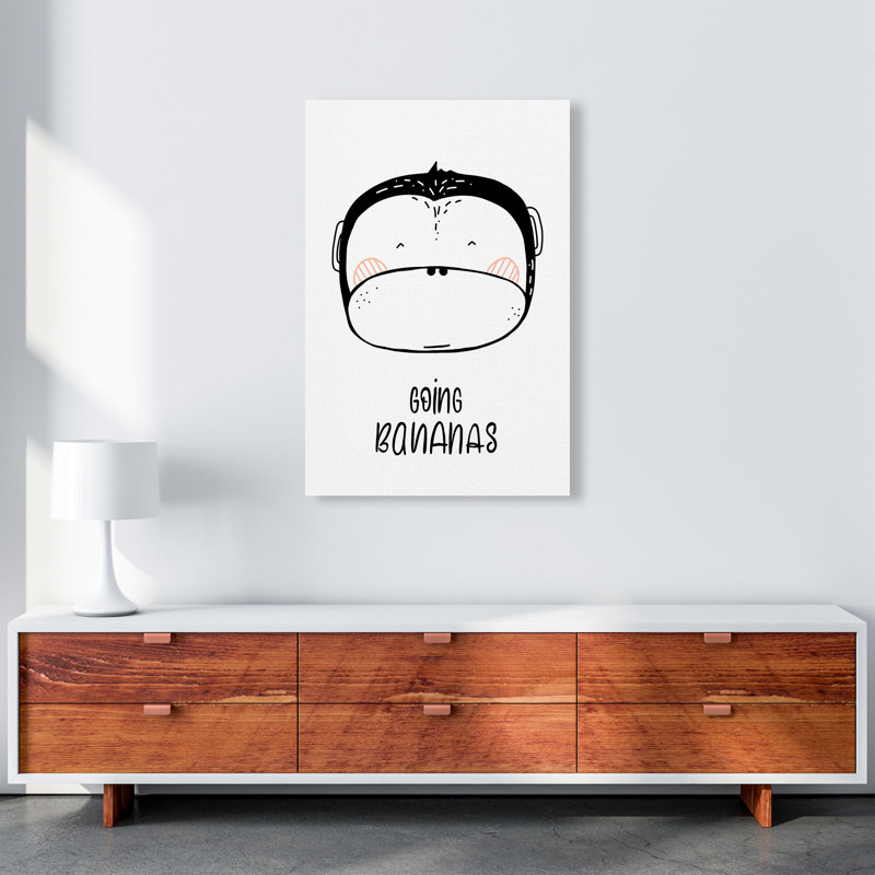 Monkey by Miniofmine - Print, 84cm H x 59.4cm W x 4cm D, Wrapped Canvas