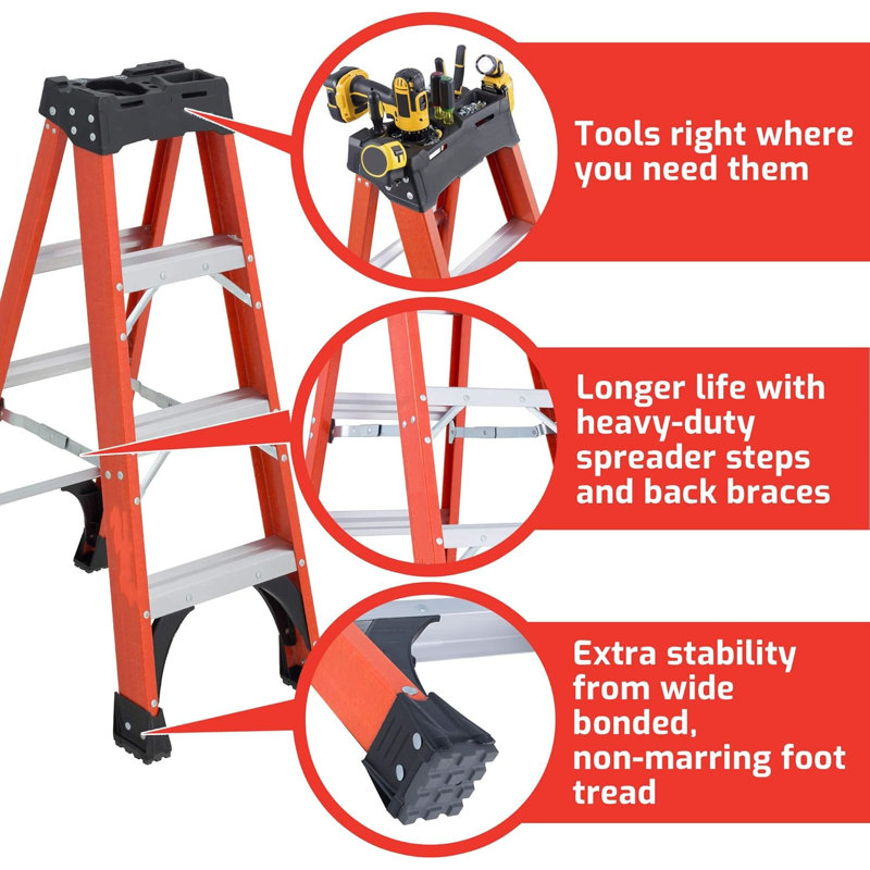 4-Foot Fibreglass Step Ladder
