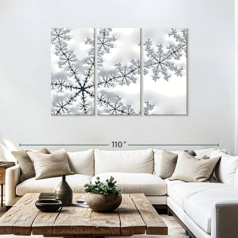 Alvord Snowflake Fractals, 48" H x 74" W