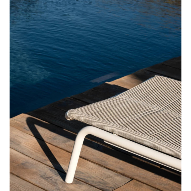 Kodo Outdoor Chaise Lounge, Dune White