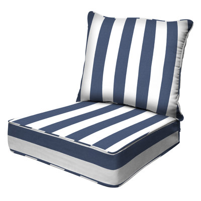 Ensemble de coussins d'extérieur à assise profonde - Conception confortable, durable et résistante aux intempéries - Basics by Wayfair ™