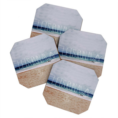 Mcmiller Wood Square 4 Piece Coaster Set