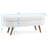 Ottoman Oval Storage Bench,Rubber Wood Legs-1422305329