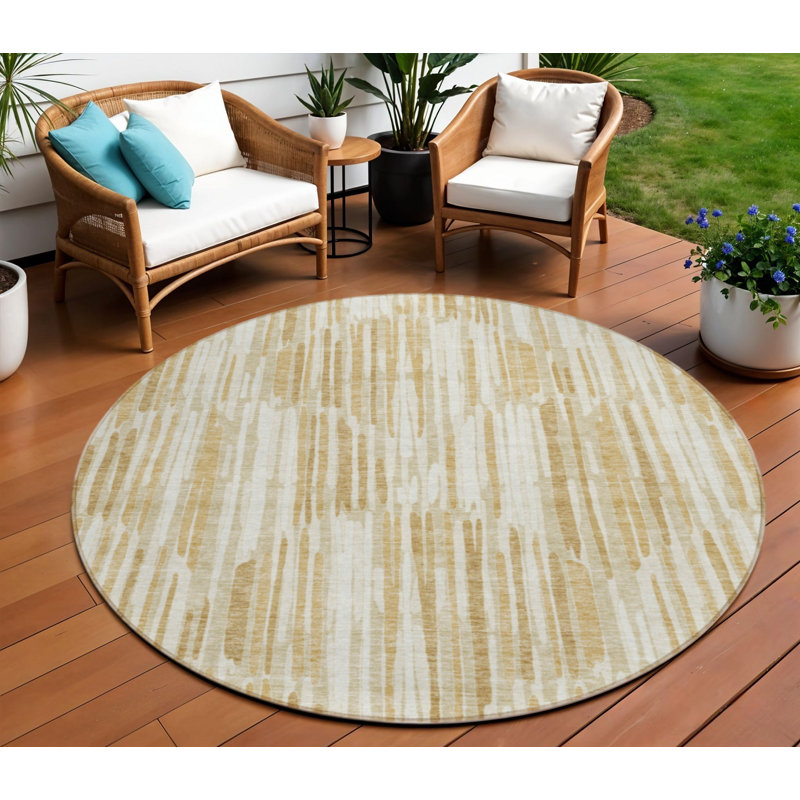 Tapis beige rond 8 po