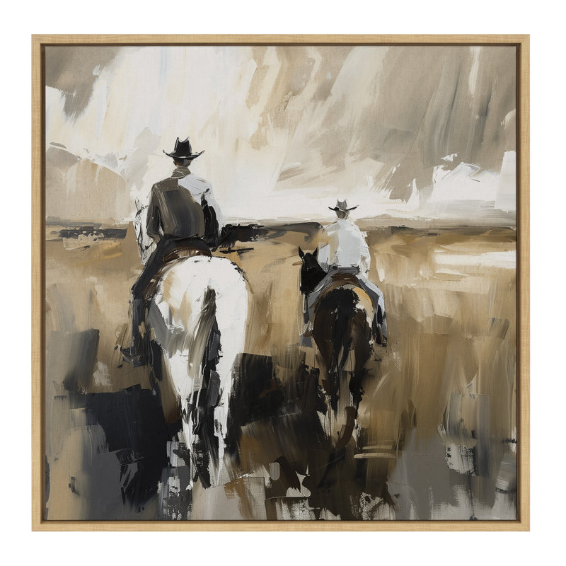 «Abstract Cowboy», art mural encadré sur toile