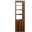 Vitrine de rangement de 180 cm de haut, tablette à 4 niveaux, 3 tiroirs latéraux et 4 petites étagères d'exposition, bibliothèque haute moderne en bois-723513125
