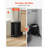 1.6 Gallon Space-Saving  Black Bathroom Trash Can, Step-On with Soft Close, Ideal for Kitchen & Dorm