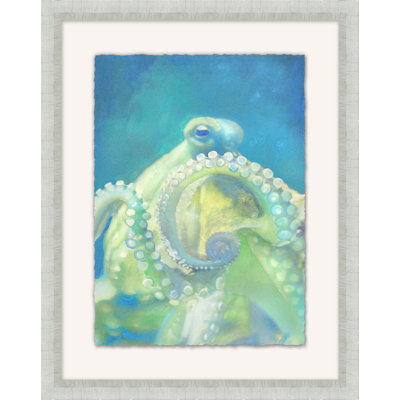 Octopus Aesthetic - Peinture encadrée sur papier