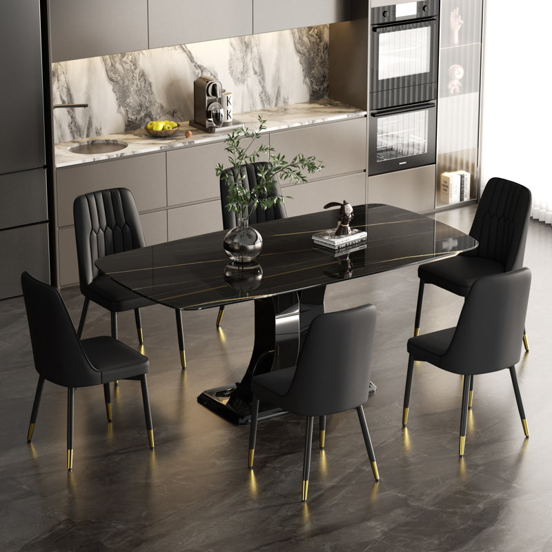 Ensemble repas pour 6 personnes, 7, Noir, Noir