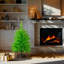 Lime Fir Artificial Christmas Tree withLED Lime Lights with Stand-1121411053-1204618426