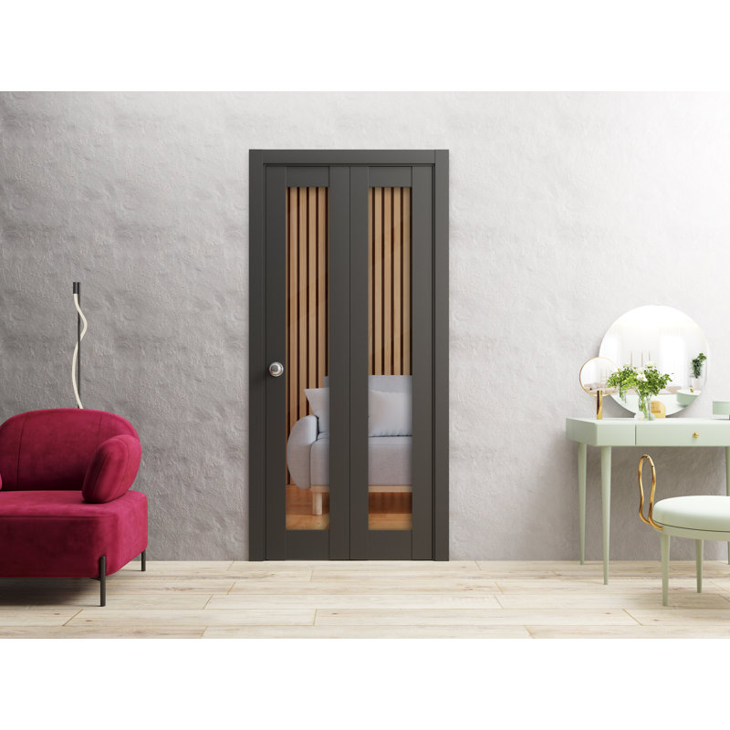 Portes pliantes en verre Lucia, 56 po x 80 po