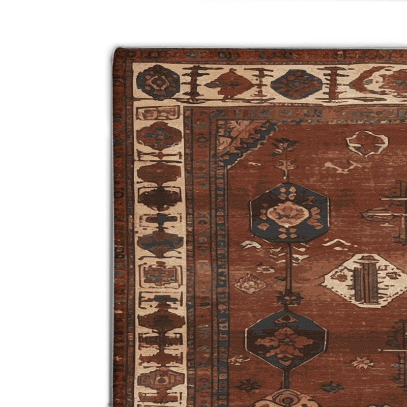 Tapis turc intérieur et extérieur brun, Rectangulaire 2 pi x 3 pi