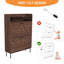 Armoire à chaussures verticale étroite et étroite de 45 pouces, unité de rangement pour chaussures peu encombrante, fabrication robuste pour le vestibule et le placard-464767945