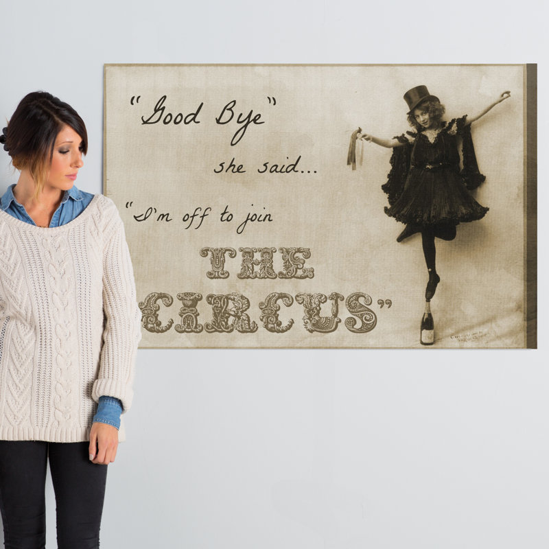 «Joint the Circus», impression sur toile, H 30 po x l 45 po x P 1,5 po