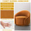 Fauteuil demi-tonneau pivotant rembourré Aunna-198877770