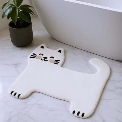 Tapis noir et blanc pour chat 2 'x 3'
