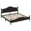 Lit plateforme rétro avec tête de lit, cadre de lit en bois, aucun sommier nécessaire-130112544