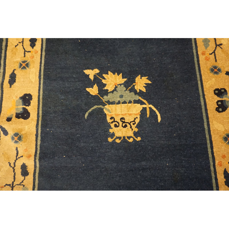 Petit tapis chinois en laine antique