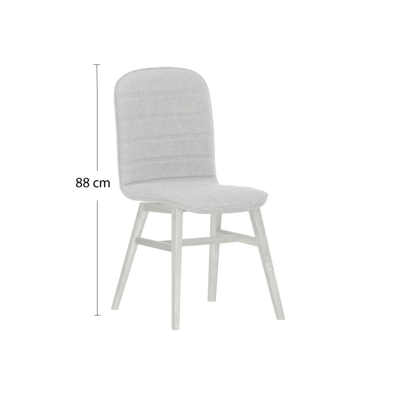 Caulfield 46cm H Fabric Upholstered Side Chair, Navy Blue