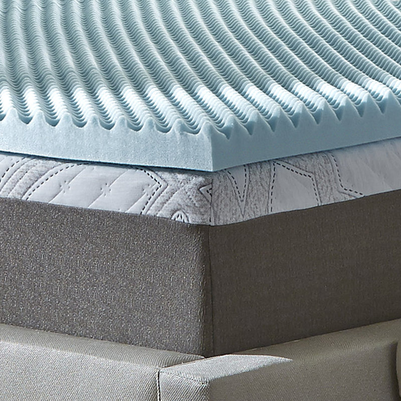 3" Reversible Gel Memory Foam Mattress Topper - Sleep by Wayfair™, Full, 3"