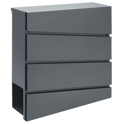 Oaties 43 cm x 17.5 cm Steel Wall Mounted Post box