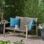 Causeuse d'extérieur en bois d'acacia HAMPTON, ensemble de conversation pour meubles de patio