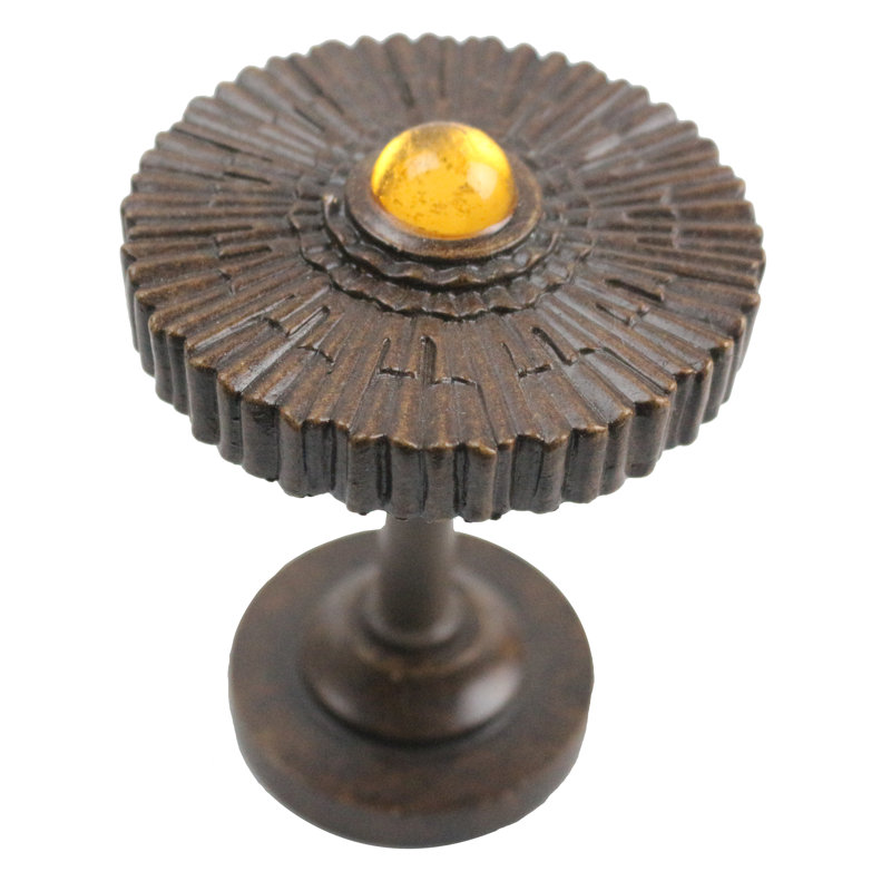Retenue de rideau Pownall Sunburst Medallion, Acajou