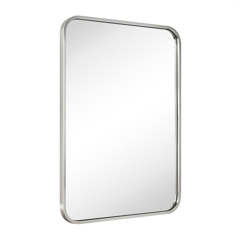 Miroir de salle de bain Aria, Nickel brossé, 28 po x 20 po