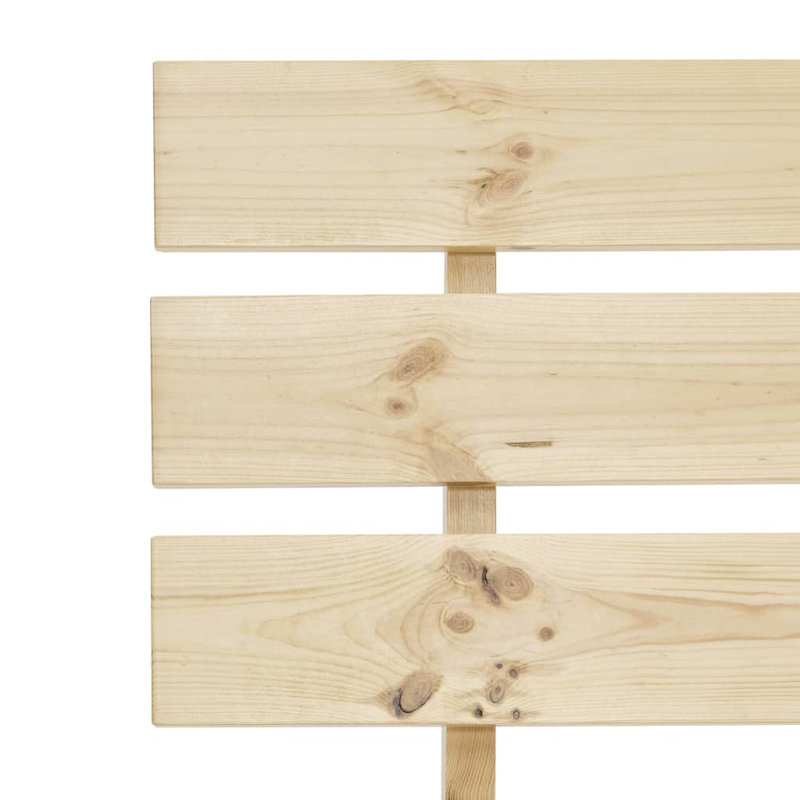 vidaXL Bed Frame Solid Pine Wood, Beige, 120 x 200 cm