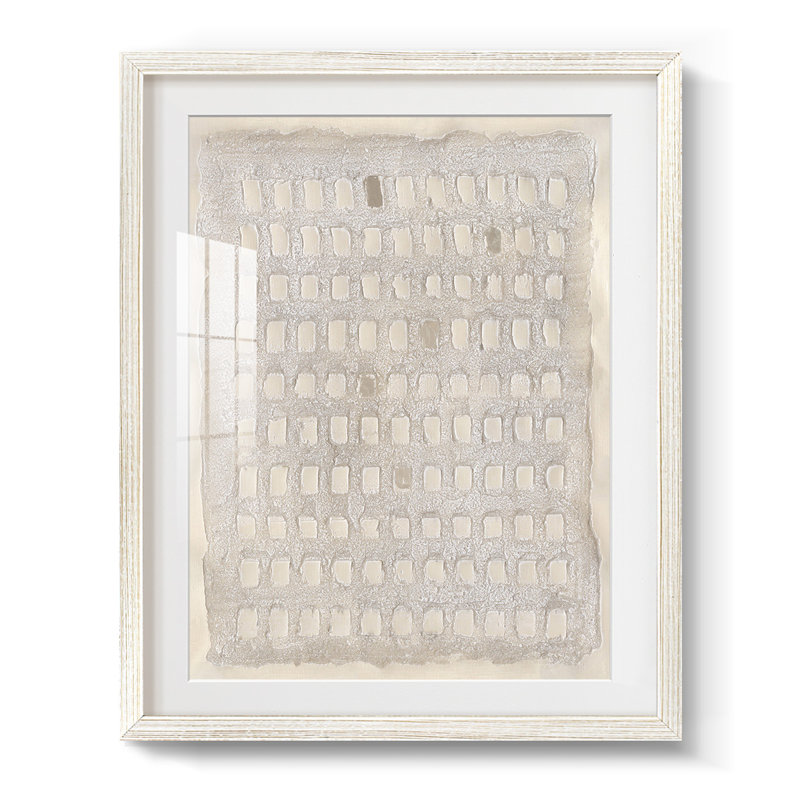 Perle carte perforée I - impression encadrée, H 19,5 po x l 16,5 po, Blanc