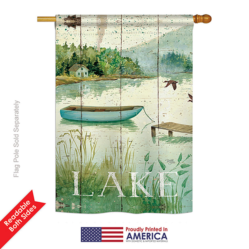 Drapeau de maison en polyester 40 x 28 po Belford At the Lakeside