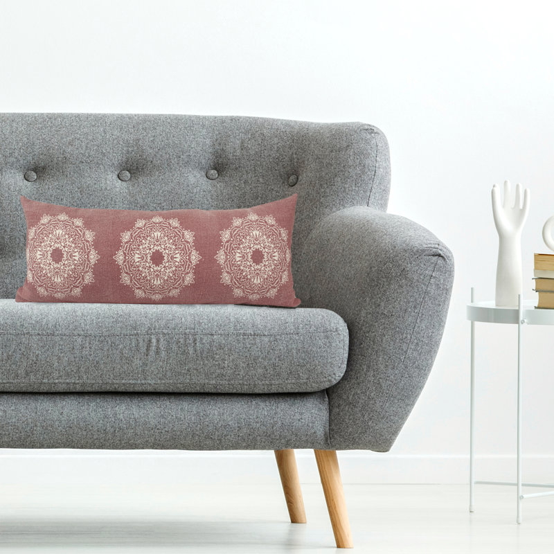 Housse de coussin Mandala, Rouge, Housse de coussin seulement - sans coussin