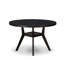 L'ensemble de salle à manger moderne 7 pièces se compose d'une table en bois et de 6 chaises modernes en tissu de polyester noir avec dossier capitonné - Noir sablé-1759206545-1759196831