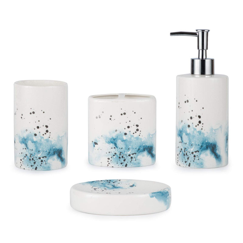 Ensemble d'accessoires de salle de bain en céramique 4 pièces