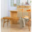 Banc en bois massif et canne Brylynn-1141866678