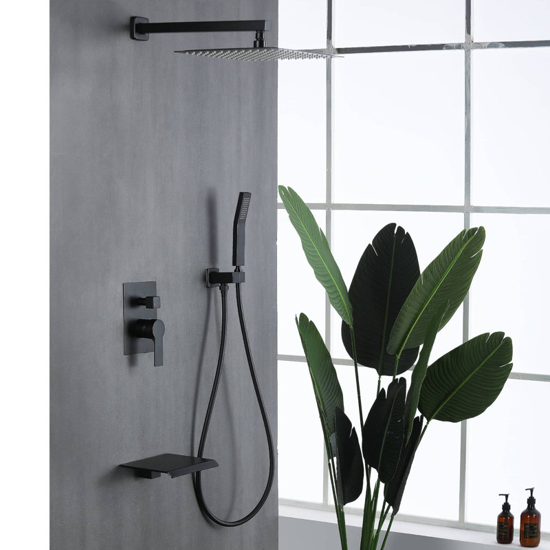 All-In-One Kit with Rough in-Valve, Matte Black