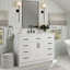 Ensemble de meuble-lavabo simple en bois massif 48 po avec lavabo en quartz blanc 1,5 po Tidworth-1239277151-1272082760